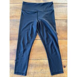 Womens Zyia Active Black Paisley Print Cropped Workout Athleisure‎ Leggings 6-8